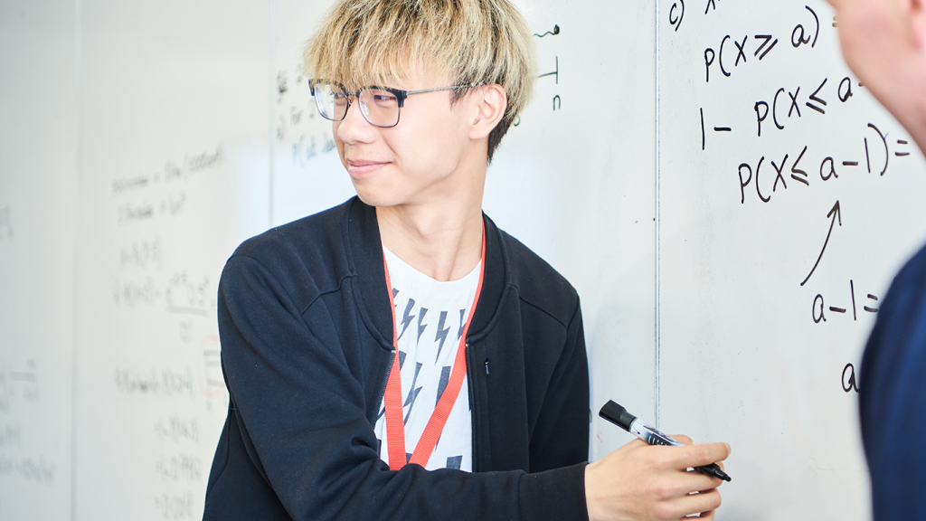 Student Working In Mathematics Class