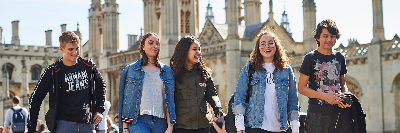 Abbey DLD Students Walking In Cambridge