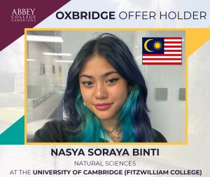 Abbey College Cambridge Oxbridge Offer Holder Nasya