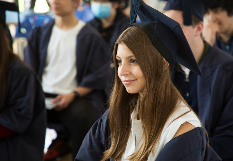 Female Student Graduating