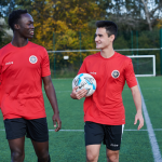 Students Playing Football At Abbey College Manchester