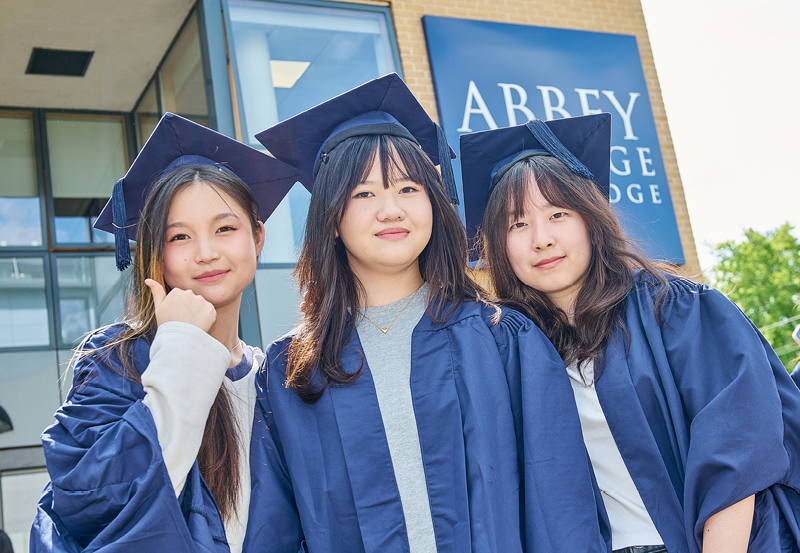 Female Students Graduating From Abbey College Cambridge