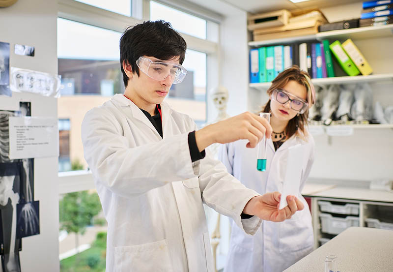 Biology Students In Lab