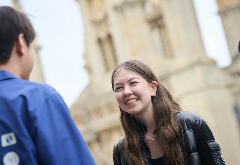 Students Relaxing Outside Cambridge University